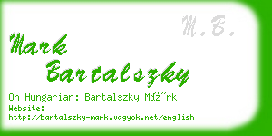 mark bartalszky business card